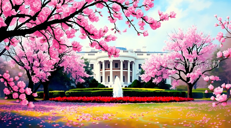 白宫春色满园