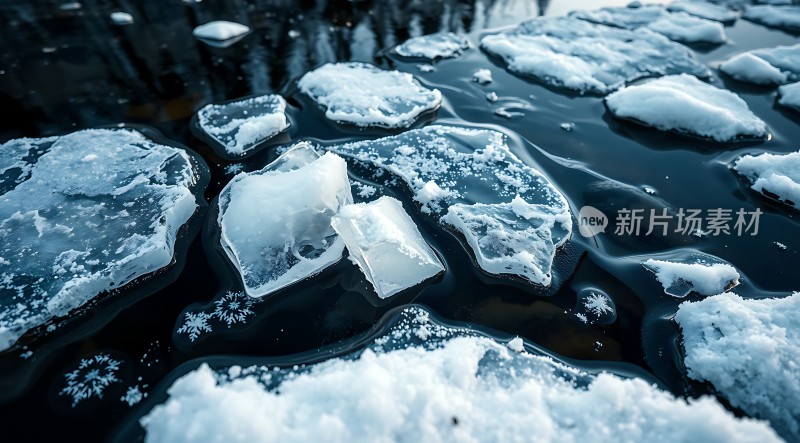 冰封湖面