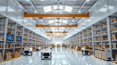 智能物流仓库机器人搬运货物高效仓储管理