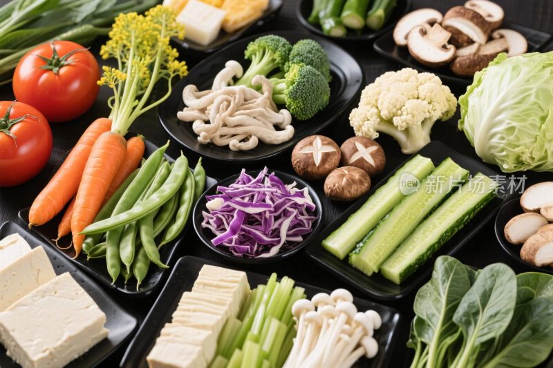 新鲜蔬菜食材集合