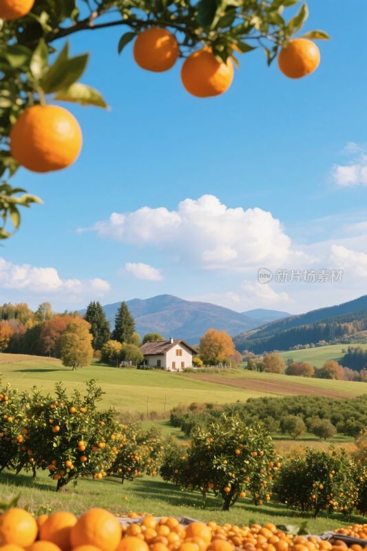 田园橘园风光美景