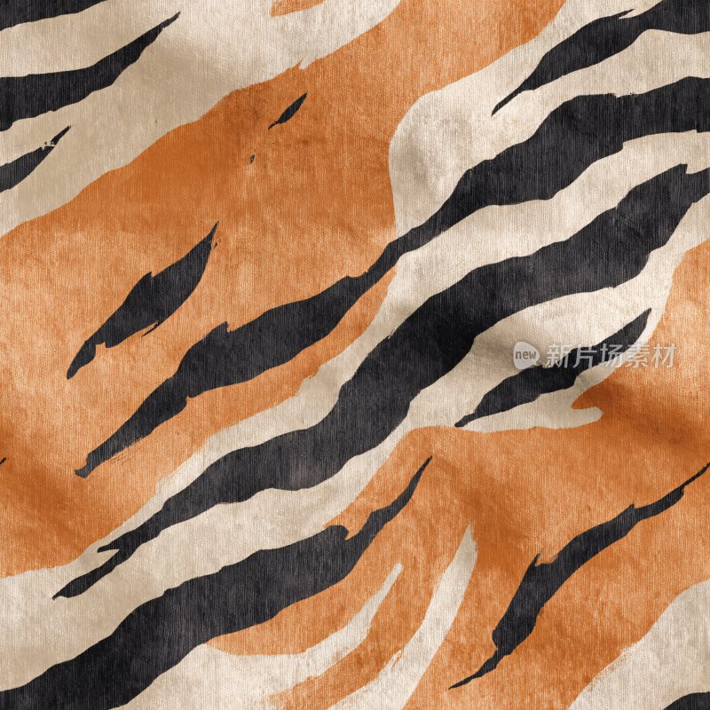 虎纹图案布料纹理