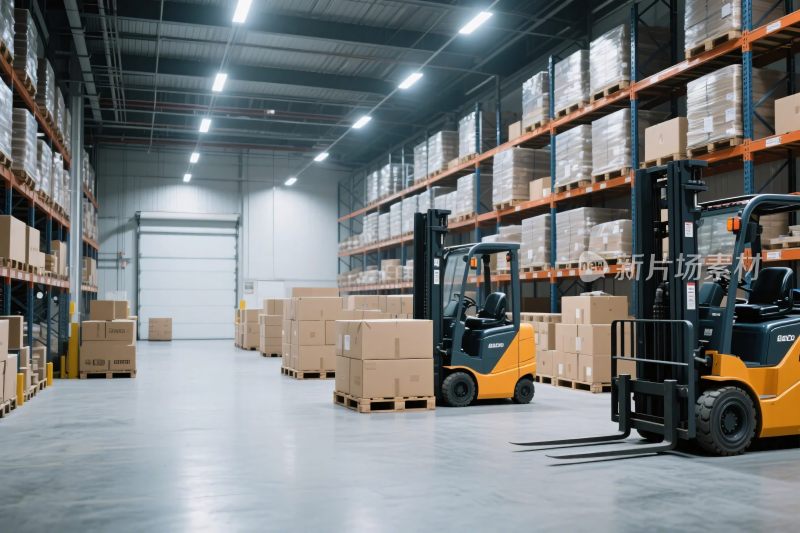 仓库叉车货物仓储场景