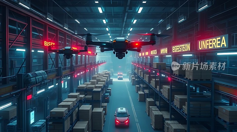 未来仓库无人机与智能物流系统