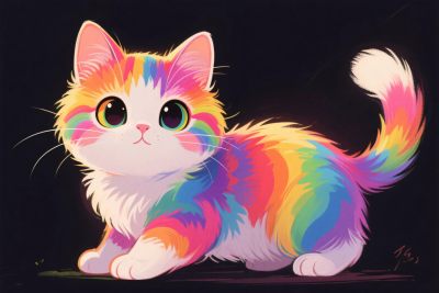 彩色可爱猫咪插画 彩色可爱猫咪插画