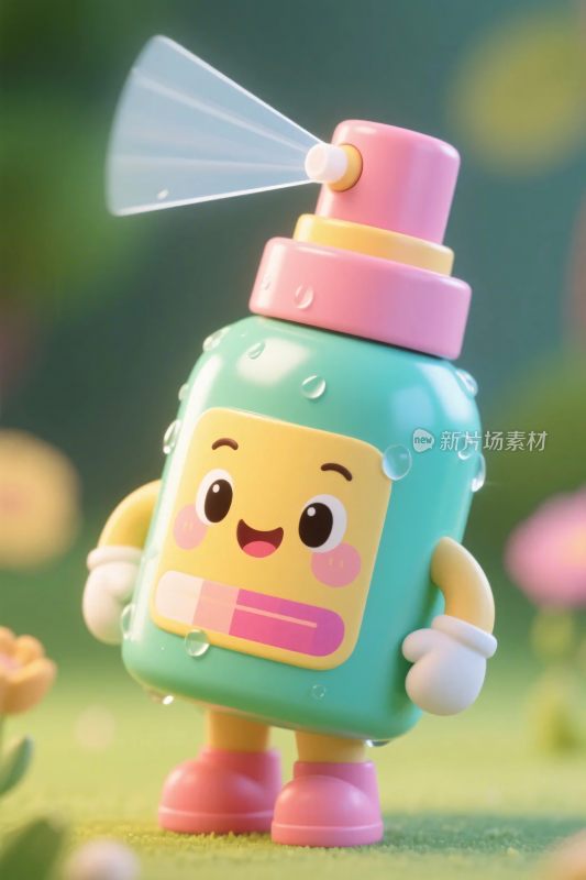 可爱卡通喷雾瓶形象