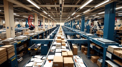 自动化物流中心高效分拣系统运作中