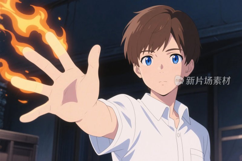 动漫角色技能发动画面