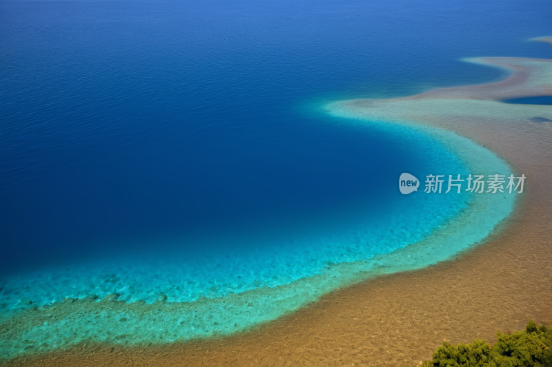 沙质海岸的水域的景观高清风景图片