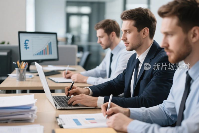 办公场景商务人士办公图