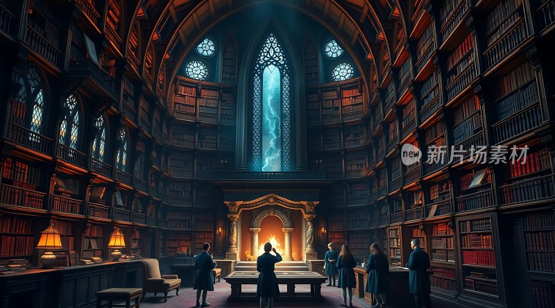 神秘图书馆里的魔法之夜