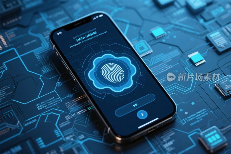 手机指纹解锁科技界面