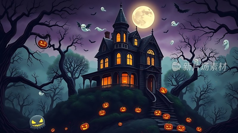 万圣节之夜鬼屋惊魂