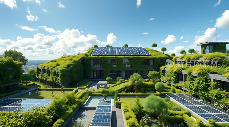 绿色生态家园太阳能与自然和谐共生