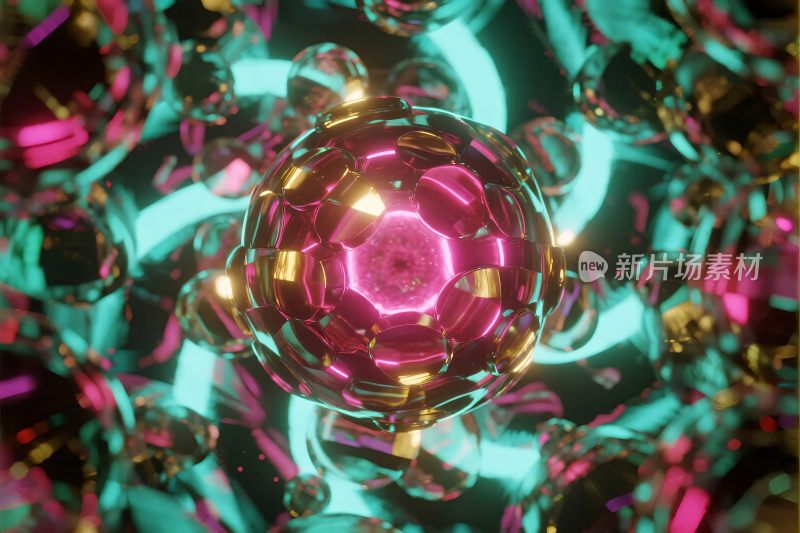 球形光效艺术插画