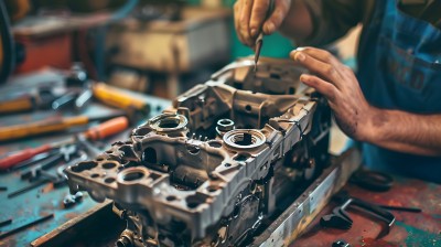 维修车间里的精密机械部件