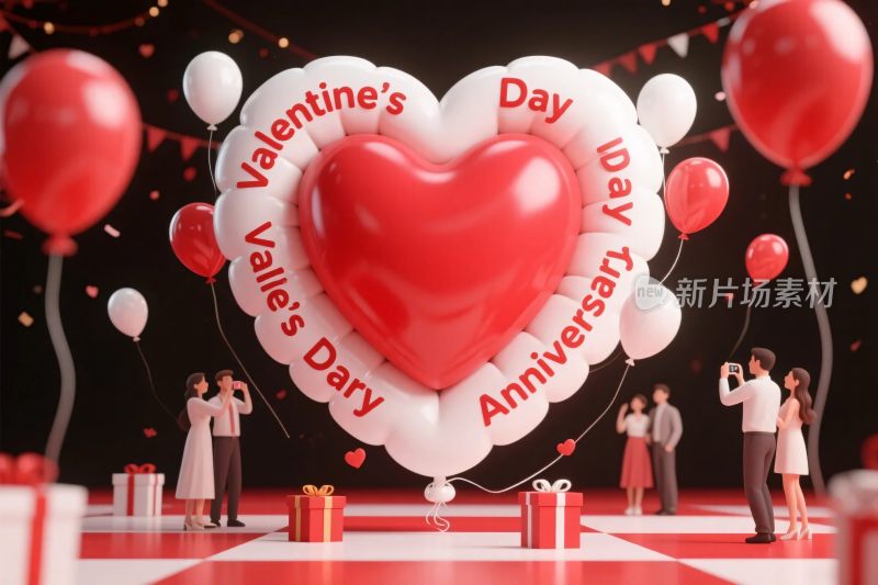 情人节主题场景插画