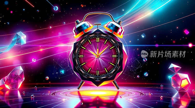 新片场素材未来科技时钟