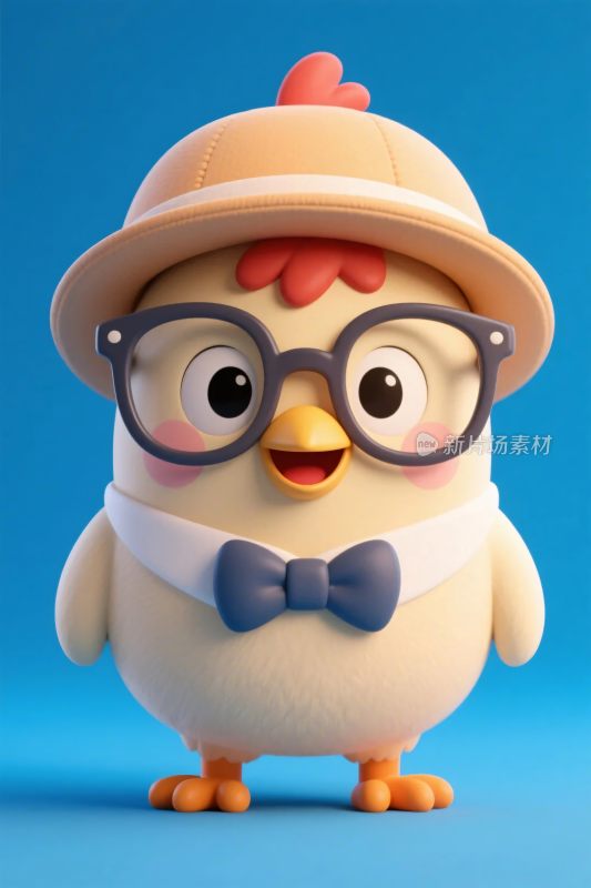 卡通戴帽小鸡形象
