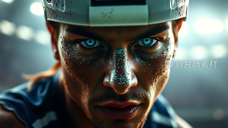 专注的眼神汗水与决心并存