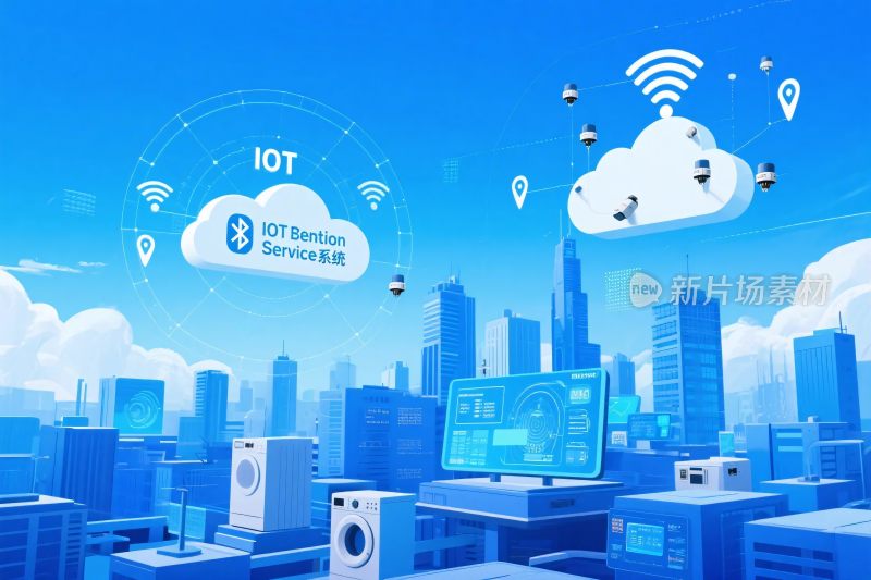 物联网智能城市插画