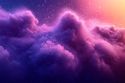 梦幻绚丽的云海星空景象