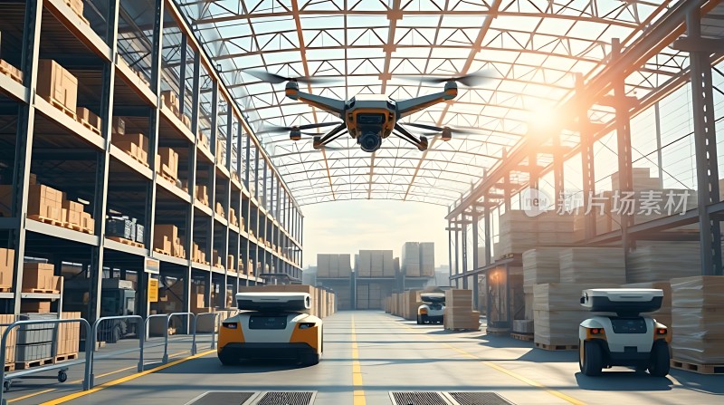智能物流仓库无人机与机器人协同作业
