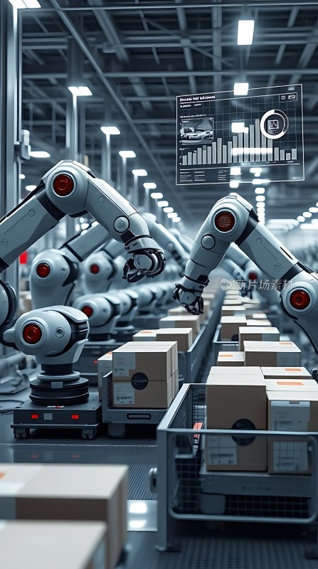 智能机器人生产线高效运作