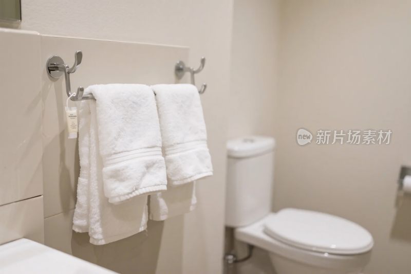 卫生间毛巾马桶场景