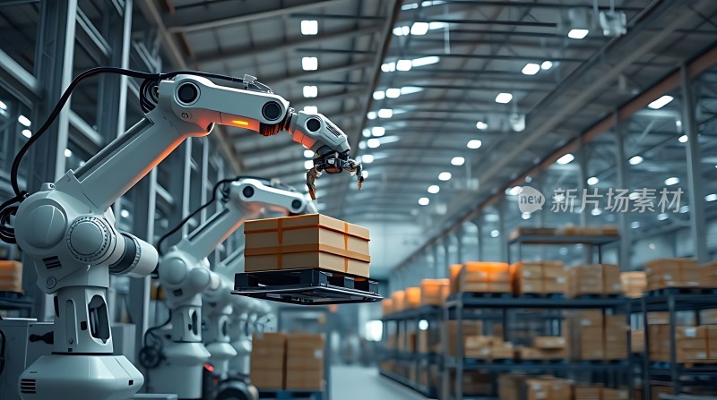 智能机器人仓库搬运货物