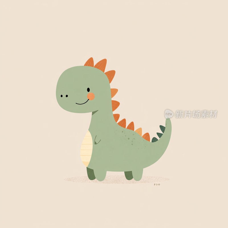 可爱卡通小恐龙插画