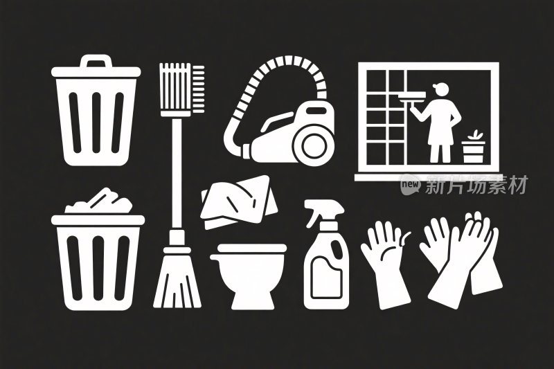 清洁相关图标集合