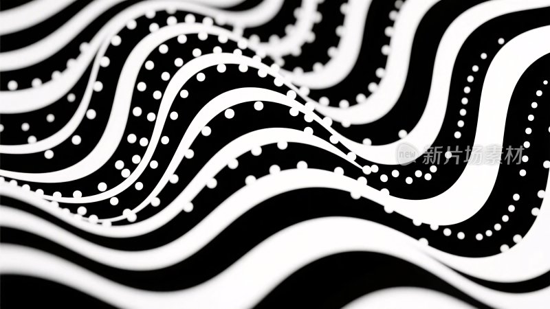 黑白波浪线条图案