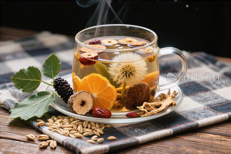 养生花草茶特写