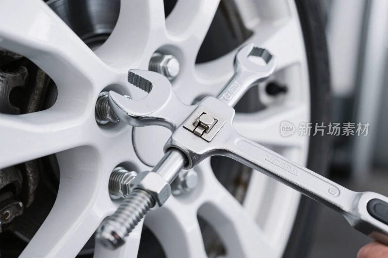 汽车轮毂维修工具特写