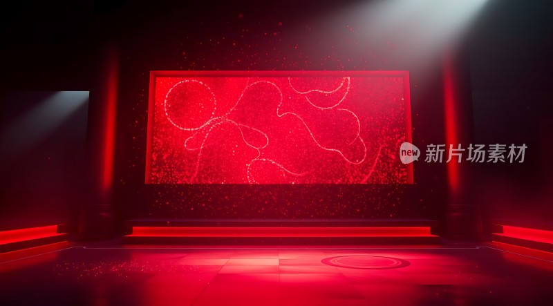 红色舞台灯光秀