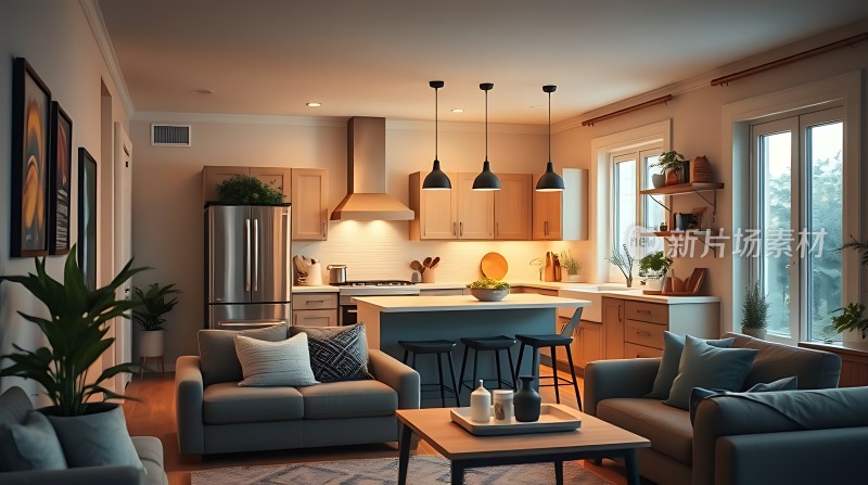 温馨现代家居舒适生活空间