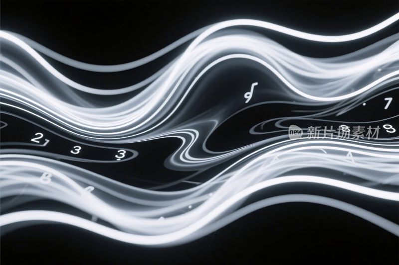 数字音符波浪动效图
