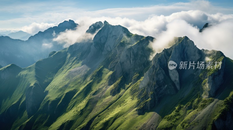 云雾缭绕的山峰