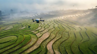 科技助力农业无人机巡田 科技助力农业无人机巡田