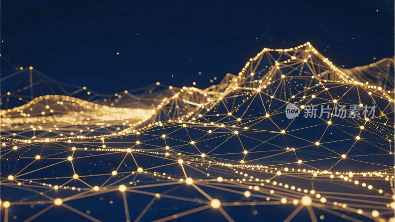 科技感网络线条景观图