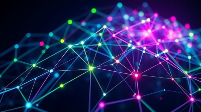 多彩光点连接网络