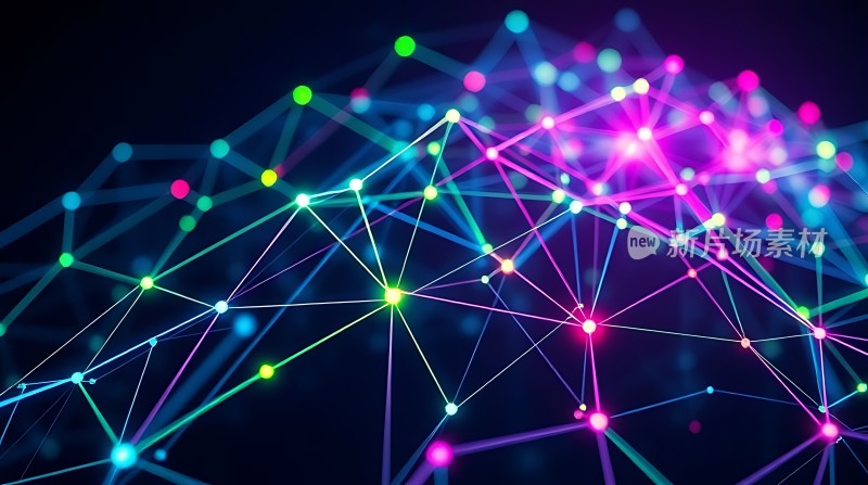 多彩光点连接网络