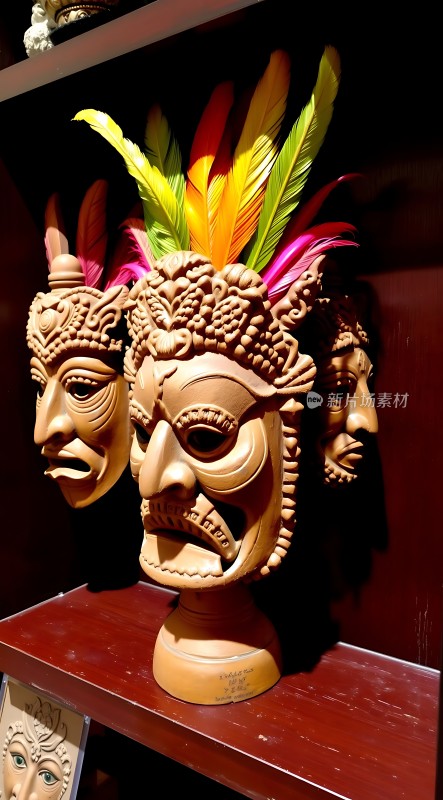 陶艺面具艺术展示