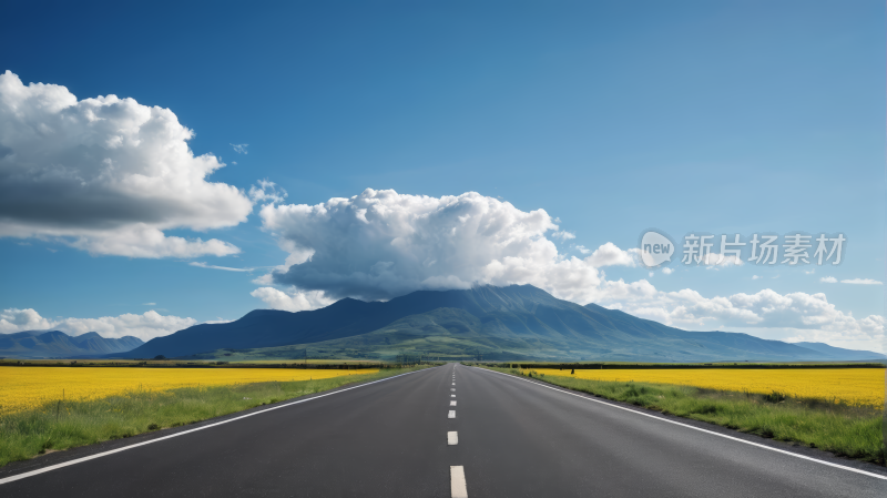 一条漫长的路高清风景图片