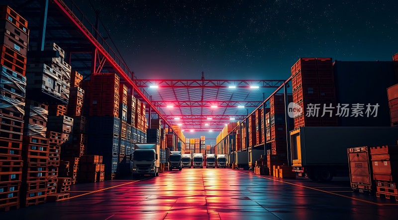 新片场素材仓库夜景