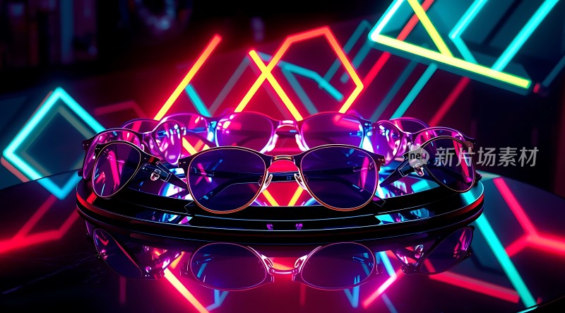 炫彩眼镜霓虹闪耀
