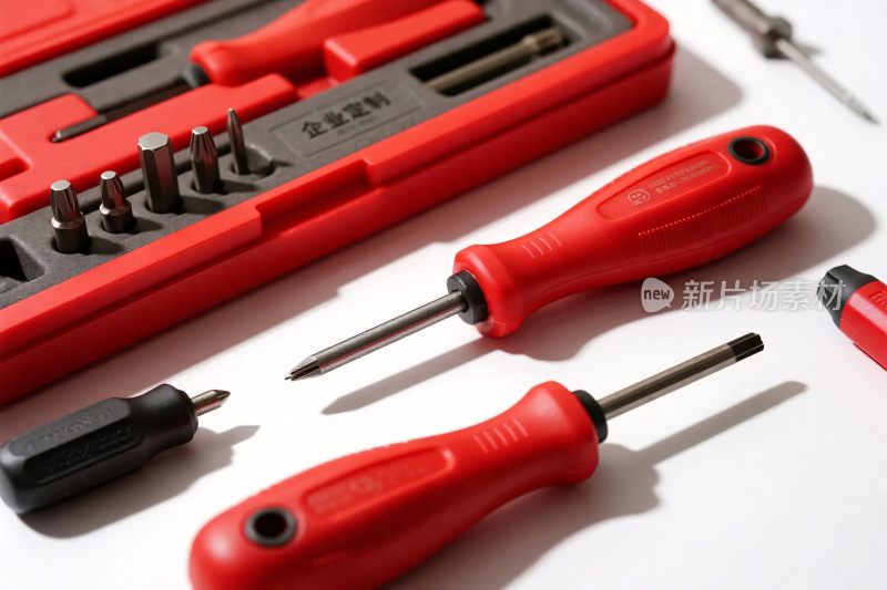 红色工具套装含螺丝刀工具
