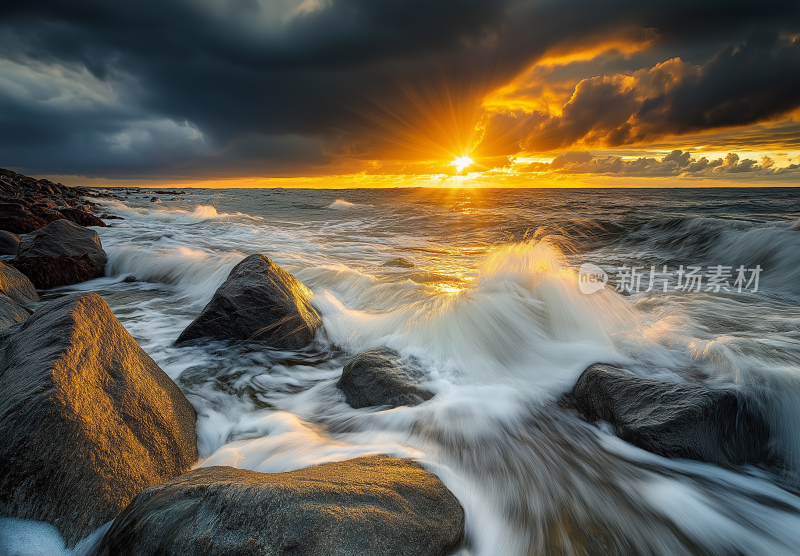 大海 海浪 浪花