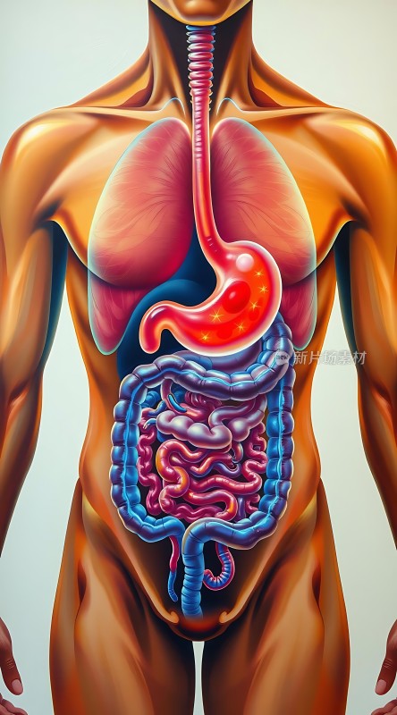 人体消化系统解剖图